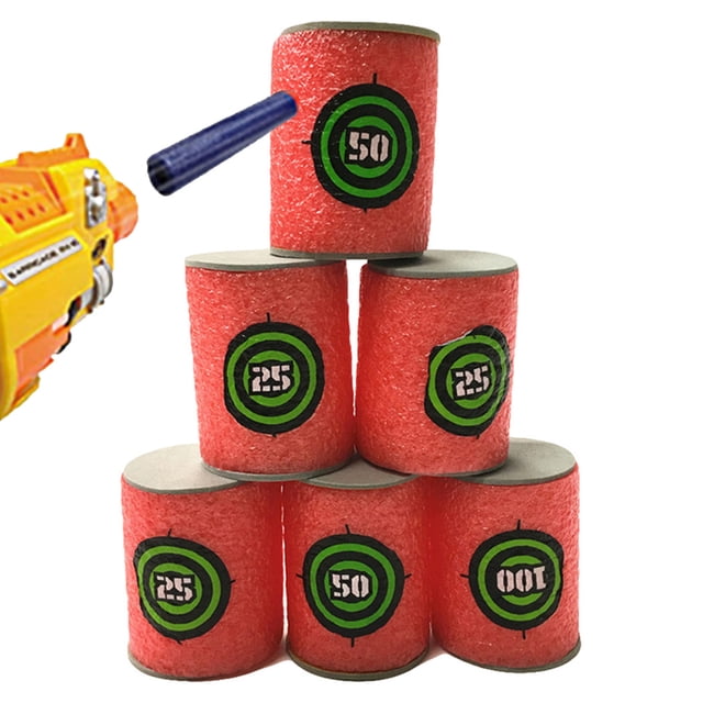 6PCS Foam Target Can Soft Training Funny Dart Foam Toy Kids Toy for Game