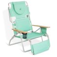 thumbnail image 4 of Ostrich Chaise de Plage Pliante d'Extérieur 3-en-1 Rembourrée de Luxe, Sarcelle (Lot de 2), 4 of 10