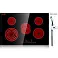 thumbnail image 1 of VEVOR Built in Electric Stove Top, 30.3 x 20.5 inch 5 Burners, 240V Glass Radiant Cooktop with Sensor Touch Control, Timer & Child Lock Included, 9 Power Levels for Simmer Steam Slow Cook Fry, 1 of 9
