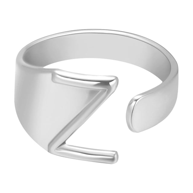 EGNMCR Rings Fashion Couple Ring Twenty Six English Letter Open Ring Couple Jewelry Letter ring