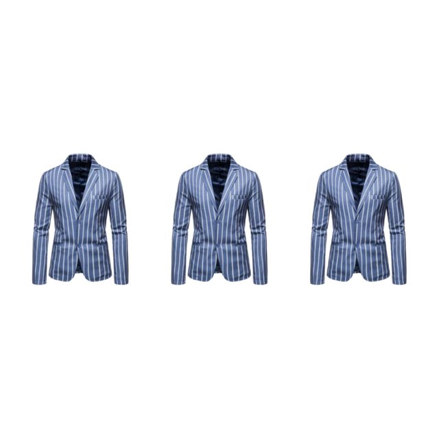 Transemion Slim Fit Suit Coat For Flattering And Sophisticated Look Professional Look blue M 3Set