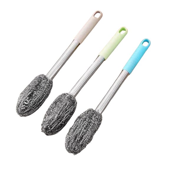 Product Cleaning Brush Long Handle Wool Bottle Cleaner for Kitchen Bottles and Glass Containers – Durable Bottle Brush Versatile Long-Handled Scrubber for Water Bottles Vases and Glassware