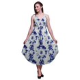 thumbnail image 1 of Bimba Robe de Plage Bohème Sans Manches Midi à Bretelles Imprimée Teinture sur Nœuds pour Femmes - XX-Grand, 1 of 1