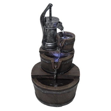 Angelo Décor Barillo Fountain with Light, 17"