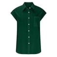 thumbnail image 3 of EGNMCR T-Shirts pour Femmes Mode T-Shirt à Manches Courtes pour Femme Col Rabattu Col Rond Bouton Décontracté Élastique Confortable Blouse Chemises, 3 of 4