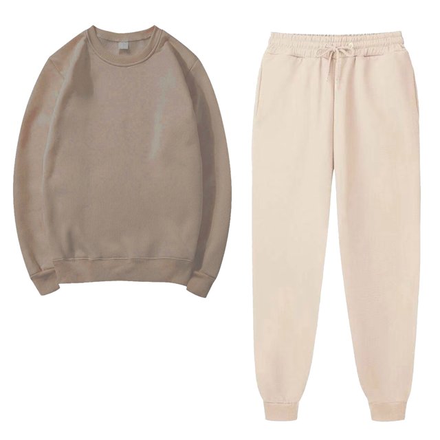 Besolor Ensembles 2 Pcs pour Femmes Survêtements Décontractés Chandail à Col Rond et Pantalon de Jogging Ensembles d'Entraînement Survêtements