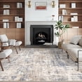 thumbnail image 3 of BERTHMEER 5'x7' Abstract Area Rugs for Living Room Bedroom Dining Room Office Farmhouse Modern Distressed Machine Washable Non-slip Rugs Carpets Tapis, Beige, 3 of 6