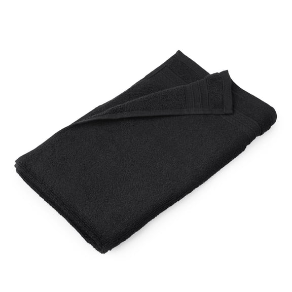 Serviette de toilette Hometrends unie 100 % coton, 1 pièce, 550 g/m², ultra absorbante et douce, noire