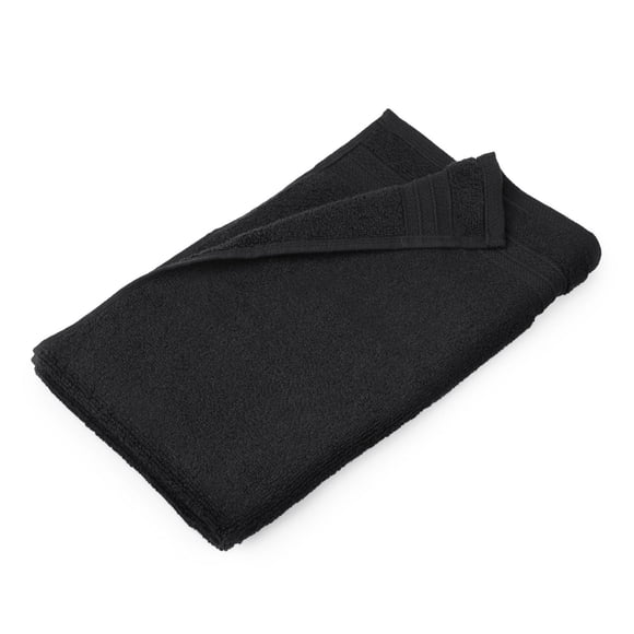 Serviette de toilette Hometrends unie 100 % coton, 1 pièce, 550 g/m², ultra absorbante et douce, noire