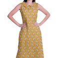 thumbnail image 2 of Moomaya Ensemble Kurta et Pantalon Sans Manches pour Femmes à Col Peter Pan Imprimé, Ensemble Ethnique 2 Pcs, 2 of 6