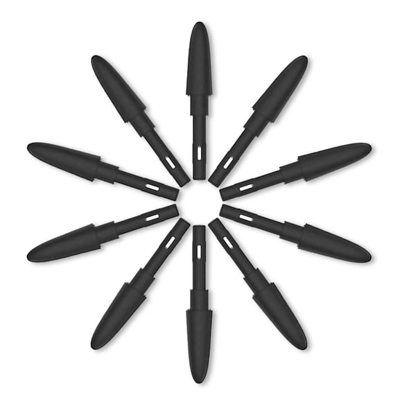 VEIKK P002 Replacement Pen Nibs, 10-Pack Black Stylus Tips Compatible with VEIKK A50, A15, and A15Pro Graphics Drawing Tablets, High-Quality Digital Pen Refills for Precise Drawing and Writing