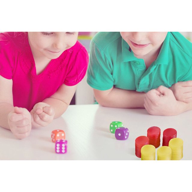 100PCS/Set Plastic 19mm Chips Multi Color Markers Plastic 19mm chips Multi Fun Family Club Children Game Supplies Counting Math Toys