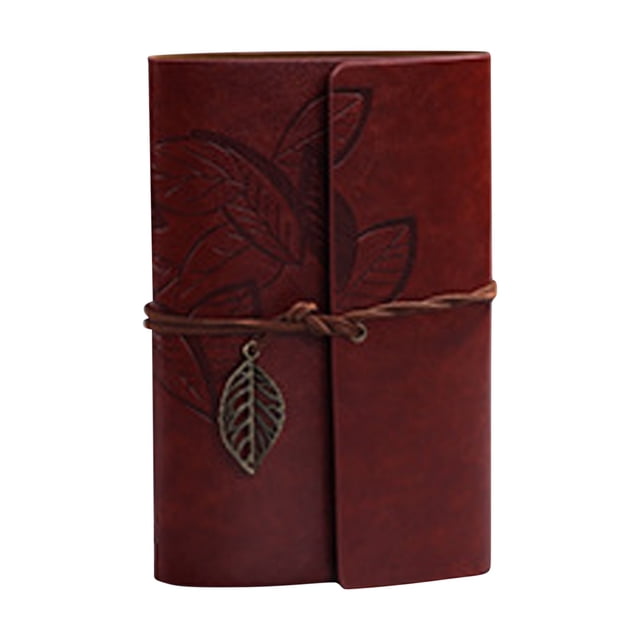 Clearance! Delayuji Home Decor European -Style Retro Noteping Book Creative Travel Diary Notebook Stationery Live Page Logo Leather Paper One Size Multi-Color
