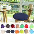 thumbnail image 3 of Estbridge Coussins de Chaise Coussins de Chaise Intérieur Extérieur Coussins de Chaise Ronds avec Attaches Coussins de Chaise Ronds pour Chaises de Salle à Manger Coussin de Siège Rond Coussins de Chaise de Jardin Ensemble pour Meuble Jaune 15 Po, 3 of 9