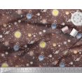 thumbnail image 2 of Soimoi Velvet Fabric Planet & Sun Galaxy Print Fabric by Yard 58 Inch Wide, 2 of 3