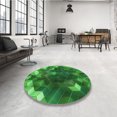thumbnail image 4 of Ahgly Company Tapis d'Intérieur Lavable en Machine Carré Vert, 8 Pieds Carré, 4 of 7