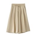 thumbnail image 1 of Timegard Wide Leg Pants for Women Capris Elastic High Waisted Drawstring Casual Loose Cropped Pants, 1 of 4