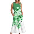 thumbnail image 2 of SDNall Womens Round Neck Sleeveless Printed Dress, 2 of 9