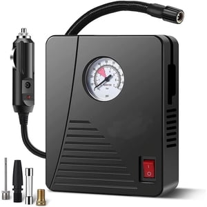 EcoNesxp LED Tire Inflator Portable Classic Pressure Gauge and Emergency Basketball and Other Inflating Equipment DC Automatic Air Pump Car Tire