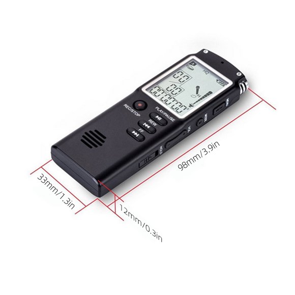 Riousery 8GB Digital Voice Recorder Voice Activated HD Audio Recorder MP3 Player 1 Pack