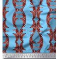 thumbnail image 1 of Soimoi Poly Georgette Fabric Stripe & Ogee Damask Fabric Prints By Yard 42 Inch Wide, 1 of 3