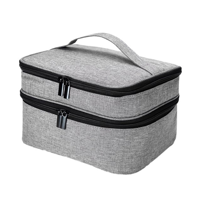 Redempat Nail Polish Storage Bags Made With Polyester For Everyday Sturdy And Durable LightGray 1Set