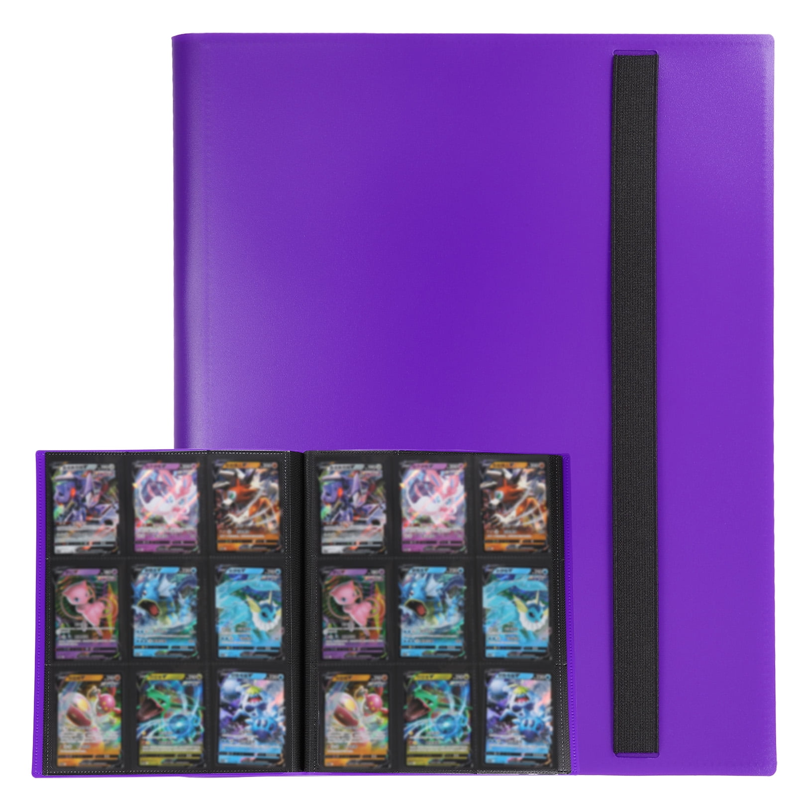 Uxcell 9 Pocket Trading Card Binder, PU Cover Card Collection