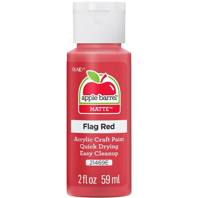 Peinture acrylique mate Apple Barrel Colors, 2 fl oz (59 mL), Rouge drapeau