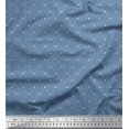 thumbnail image 1 of Soimoi Blue Cotton Poplin Fabric Dots & Star Print Fabric by Yard 42 Inch Wide, 1 of 3