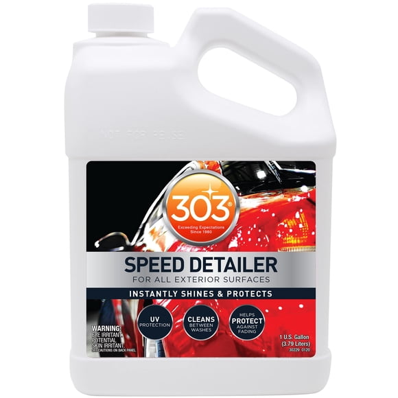 303 Speed Detailer - Brille Instantanément et Protège la Peinture - pour Toutes les Surfaces Automobiles Extérieures - Nettoie entre les Lavages - Protection UV, 1 Gallon, (30229)