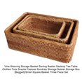 thumbnail image 1 of Wood Handmade Storage Box With Storage Basket Organizer Box Rattan Traditional Rattan For Easy Organizer Box Storage Small square basket three-piece, 1 of 5