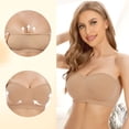 thumbnail image 2 of JFHHQ Women's Seamless Comfort Bra Strapless Support Wrapped Design Non Everyday Wear S Beige, 2 of 7