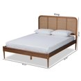 thumbnail image 3 of Baxton Studio Elston Brown Finished Wood Queen Size Platform Bed, 3 of 11