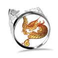 thumbnail image 1 of Colorful Phoenix Animal Art Outline Ring Adjustable Love Wedding Engagement, 1 of 3
