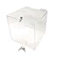 thumbnail image 3 of 8"W x 8"H Locking Ballot Box Suggestion Comment Qty 1 Raffle Contest Bin Secure Clear Slotted Hinged by Marketing Holders, 3 of 4