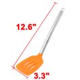 thumbnail image 2 of Unique Bargains Kitchenware Stainless Steel Grip Silicone Slotted Pancake Turner Spatula Purple, 2 of 3