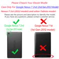 thumbnail image 3 of Étui Folio Pliant en Cuir PU pour Google Nexus 7 FHD 2e (2e Gén. 2013) Étui à Rabat pour Tablette avec Support Mise en Veille/réveil Automatique Rouge, 3 of 6