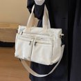 thumbnail image 3 of Destyer Simple Womens Shoulder Bag With Front Zipper Pocket For Fashionable white, 3 of 6