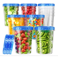 thumbnail image 2 of 12 Pack-33oz Set, Plastic Food Storage Containers with Twist Top Lids, BPA Free Stackable Soup Containers for Overnight Oats/Salad/Leftover/Soup/Ice Cream, 2 of 8