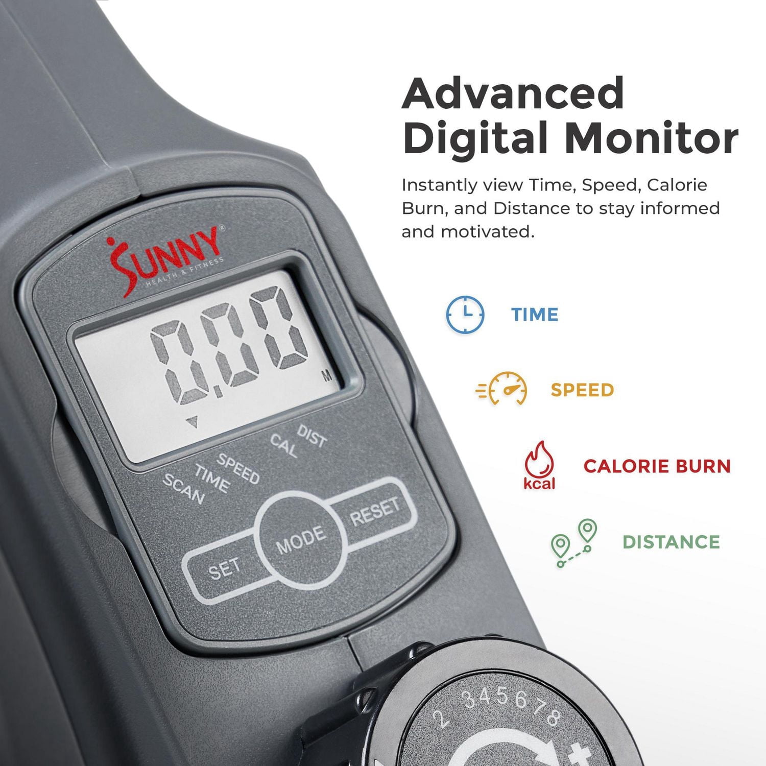 Sunny Health & Fitness Elliptique Magnétique Portable Intelligente Sous le Bureau - SF-E323017