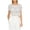 Beige, variant on Hvobtty Women Crew Neck Casual Short Sleeve Shirt, Women Casual Fringe Short Sleeve Loose Round Neck Cutout Round Neck Casual Tunic Blouse