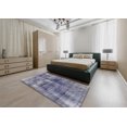 thumbnail image 4 of Ahgly Company Tapis d'Intérieur Ronds Abstraits Bleu Gris, Tapis de Zone Abstraits, 5 Pieds Rond, 4 of 6