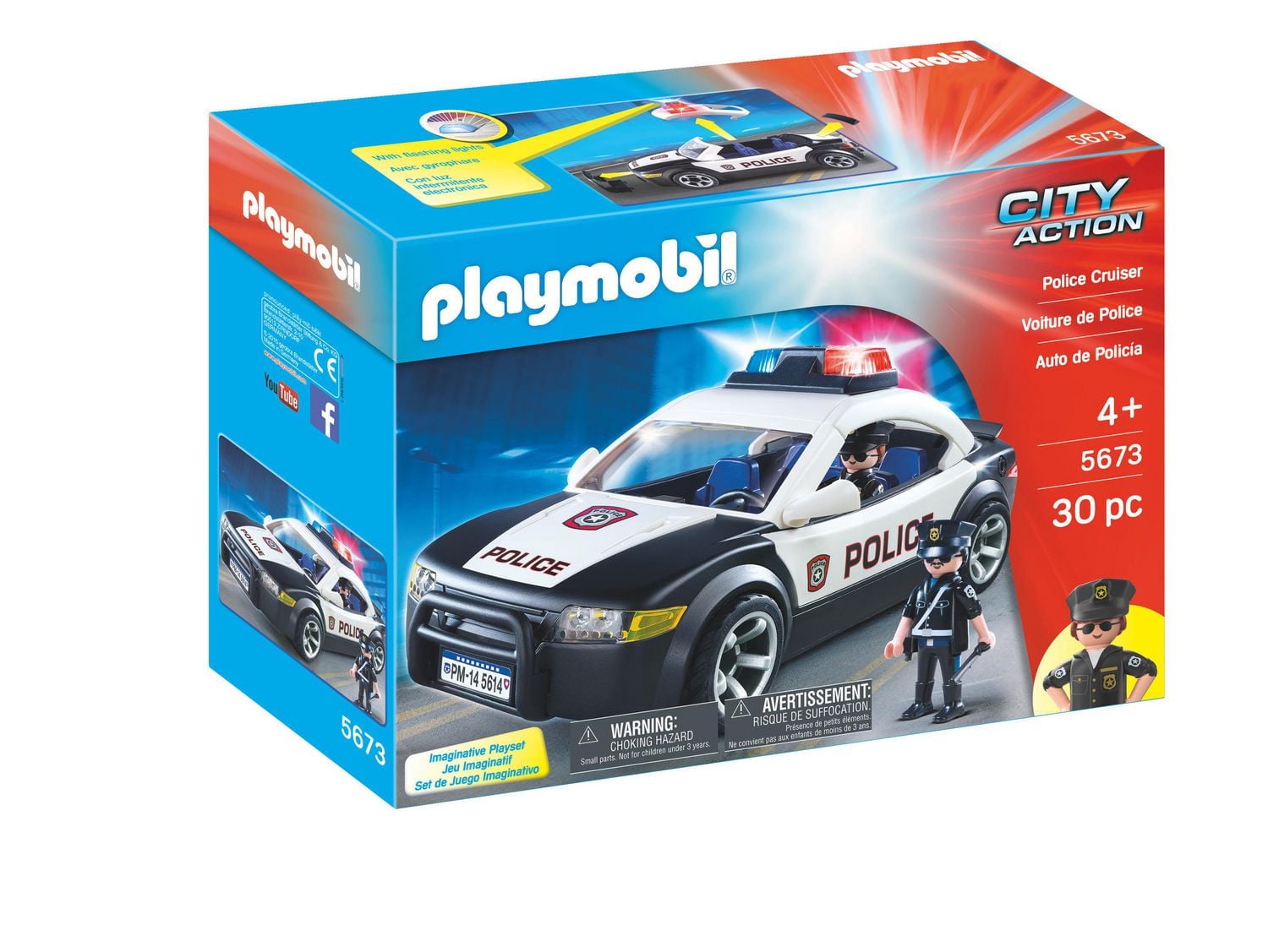 PLAYMOBIL Voiture de police 5673 jeu complet