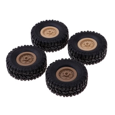 Milaget 4pcs Rubber Wheel Rim Tire Tyre for RC 1/16 Climbing Car WPL B14 B16 B24 C14 C24