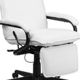 thumbnail image 3 of High Back White Leather Executive Reclining Swivel Chair with Arms, 3 of 9