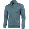 thumbnail image 2 of Chandail Demi-Fermeture à Glissière pour Hommes Sans Capuche pour Travail Solide Chandail Oversize Sports d'Hiver Chandail de Travail pour Hommes, 2 of 4