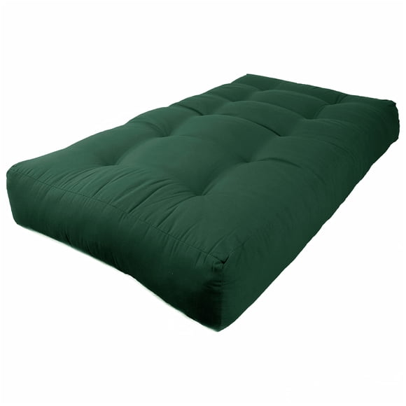 Blazing Needles Renewal 10" Twill Futon Mattress, Twin, Forest Green