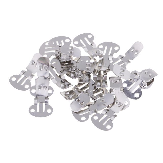 20pcs Stainless Steel Shoes Clips for DIY Crafts Findings Accessories Small