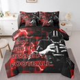 thumbnail image 1 of Erosebridal Modern Football Bed in a Bag Full size, Neon Geometry Bed Set, Rugby Sports Decor, Reversible 7pcs, 1 of 5