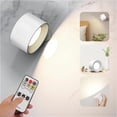 thumbnail image 2 of RKSTN Lights 3 Brightness Level Magnetic Wall Lamp Multifunctional Household Rechargeable Remote Control LED Night Light Bedside Lamp Cordless For Study Reading Bedside Lights, 2 of 7